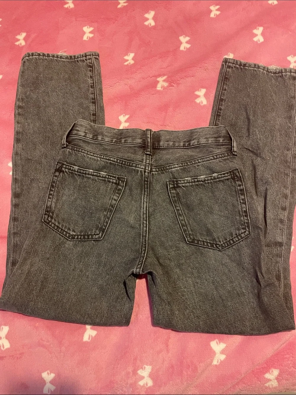 GAP kids Slim Straight Jeans in Washed Black